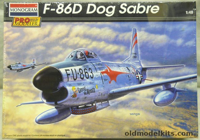 Monogram 1/48 F-86D Sabre Dog Pro Modeler - 97th Sq or 498th FIS USAF, 85-5960 plastic model kit
